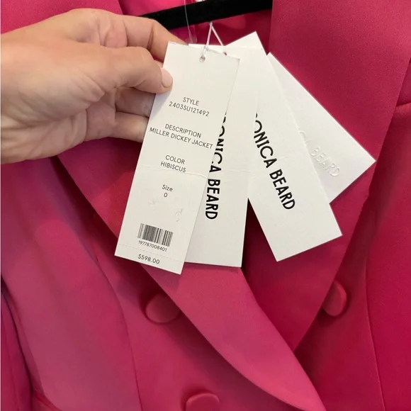 Veronica Beard Miller Dickey Blazer Hibiscus - Picture 7 of 16